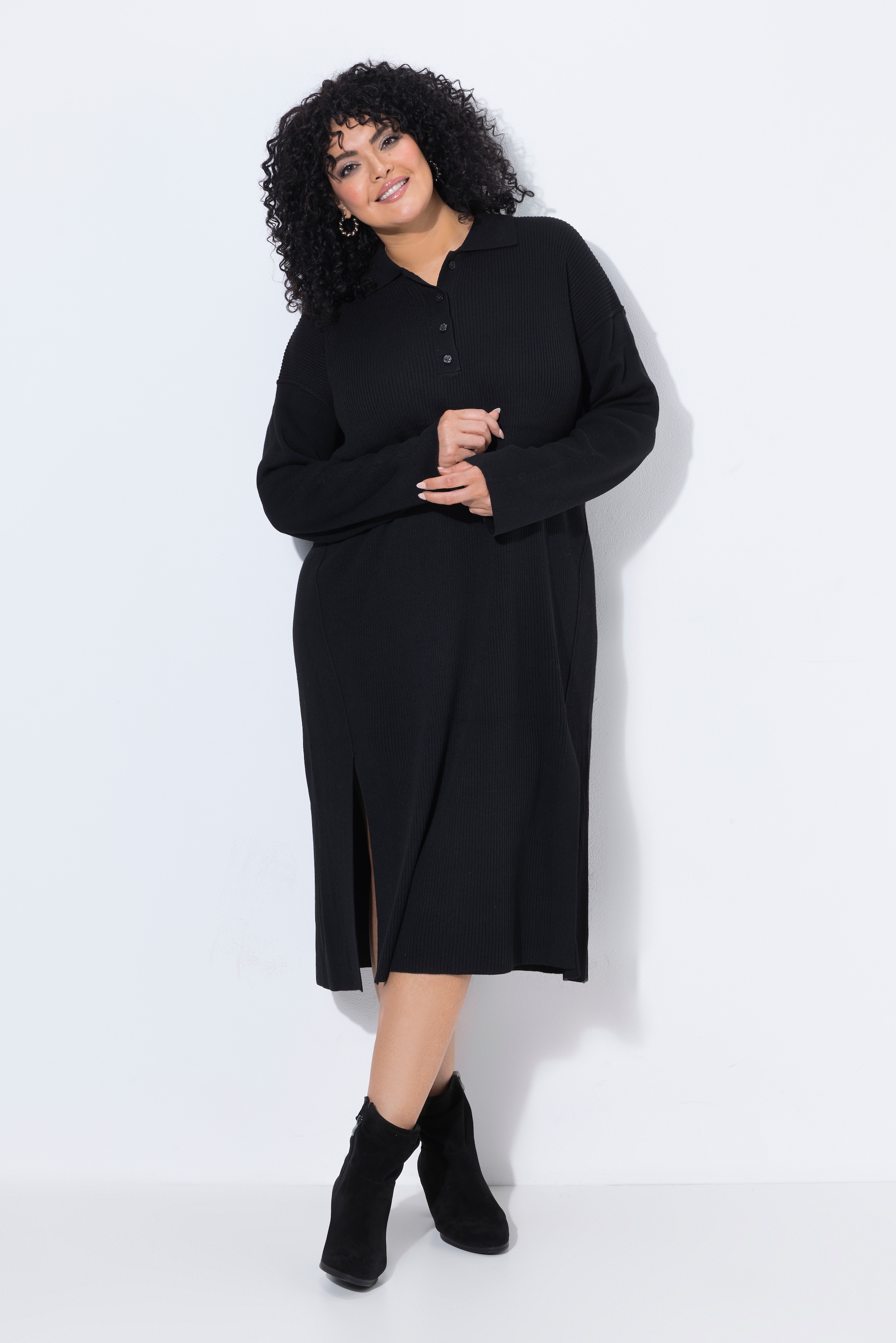 Robe longue en jersey côtelé, coupe oversize, ULLA POPKEN