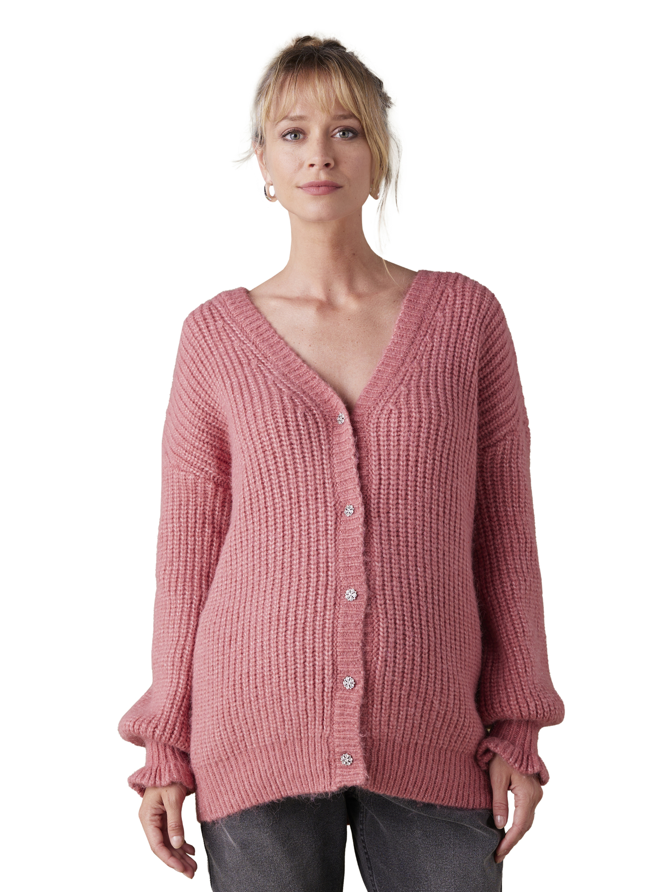 Pull allaitement devant/dos en maille perlée, ENVIE DE FRAISE