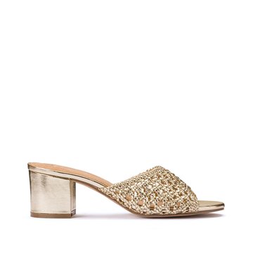 Wide fit gold shoes | La Redoute