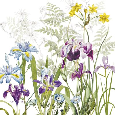Serviette pur lin Iris d'hiver GARNIER-THIEBAUT