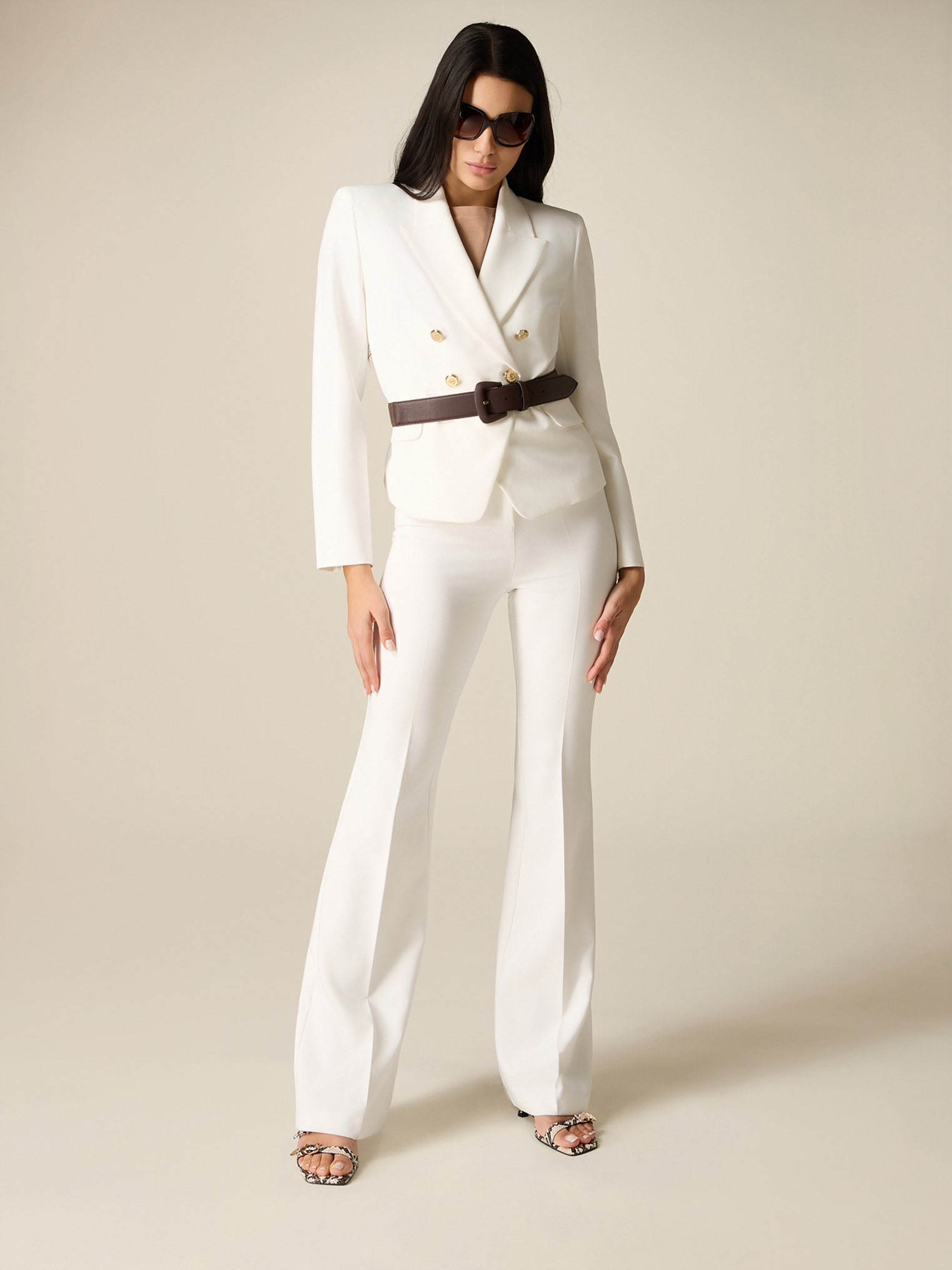 Pantalon flare taille haute, OLTRE