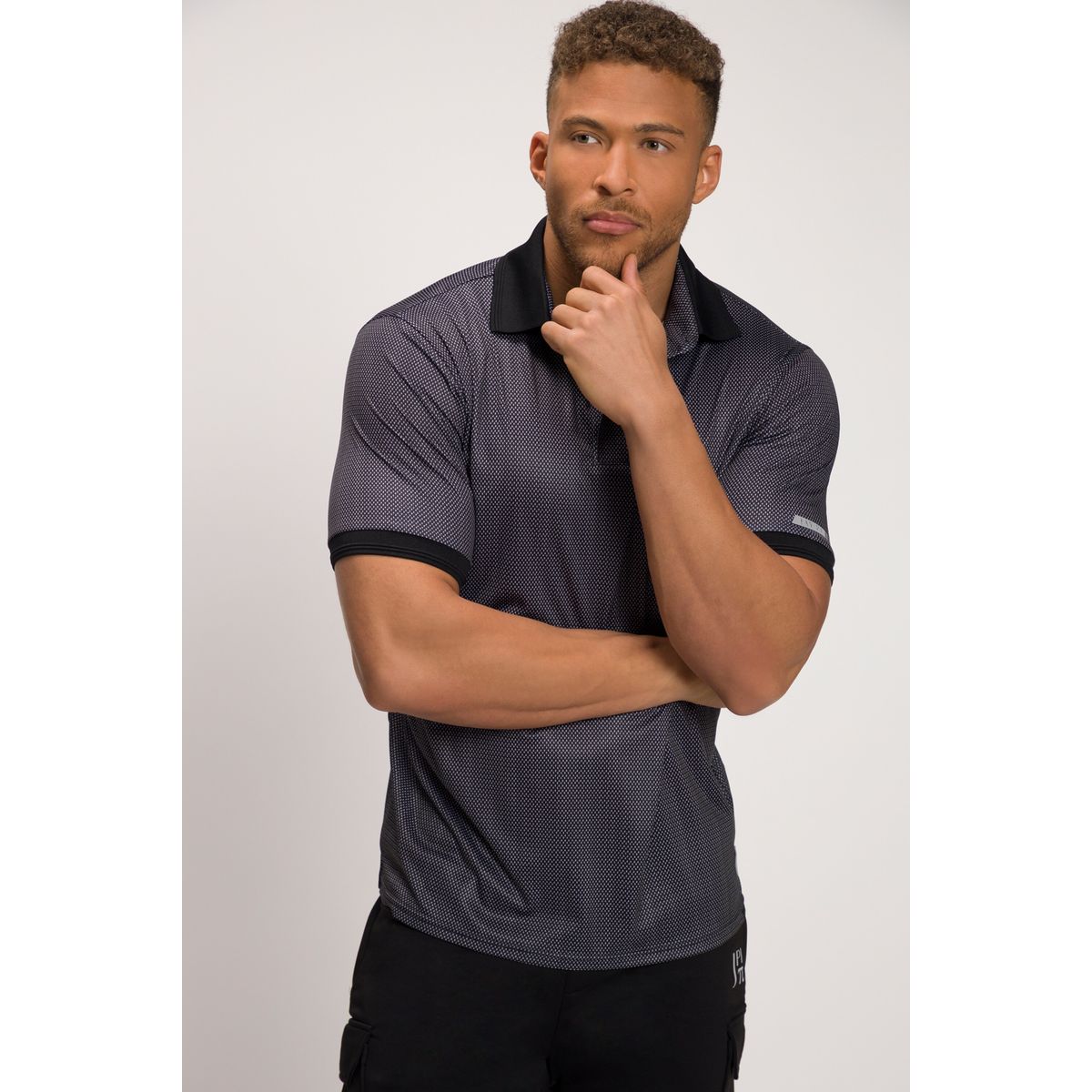 JP1880 JAY-PI GOLF - Polo shirt - dark blue/grey/dark blue