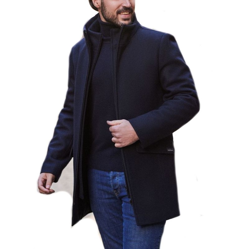 Manteau Slim Fit en laine mélangée à du cachemire MIGOR2241 La Redoute Homme Vêtements Manteaux & Vestes Vestes Blousons 