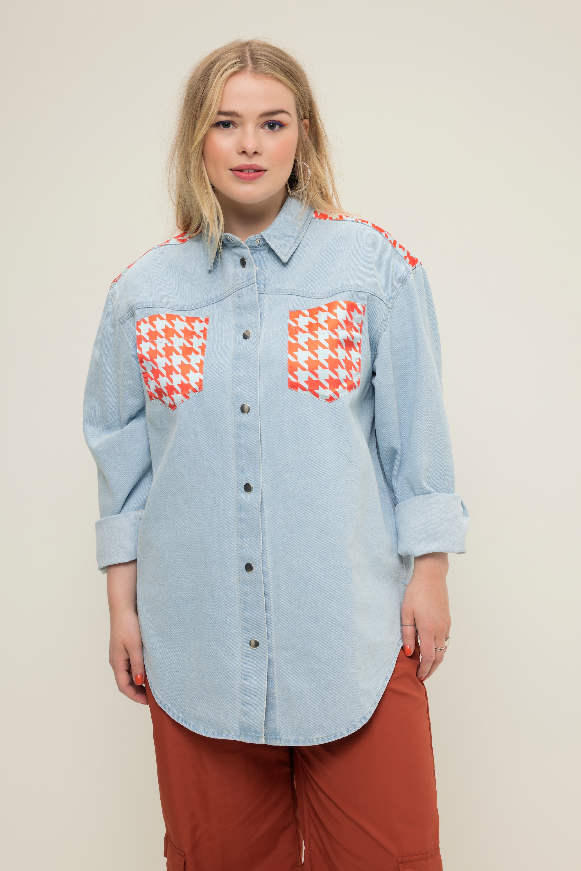 Chemisier en jean oversized à col de chemise, STUDIO UNTOLD