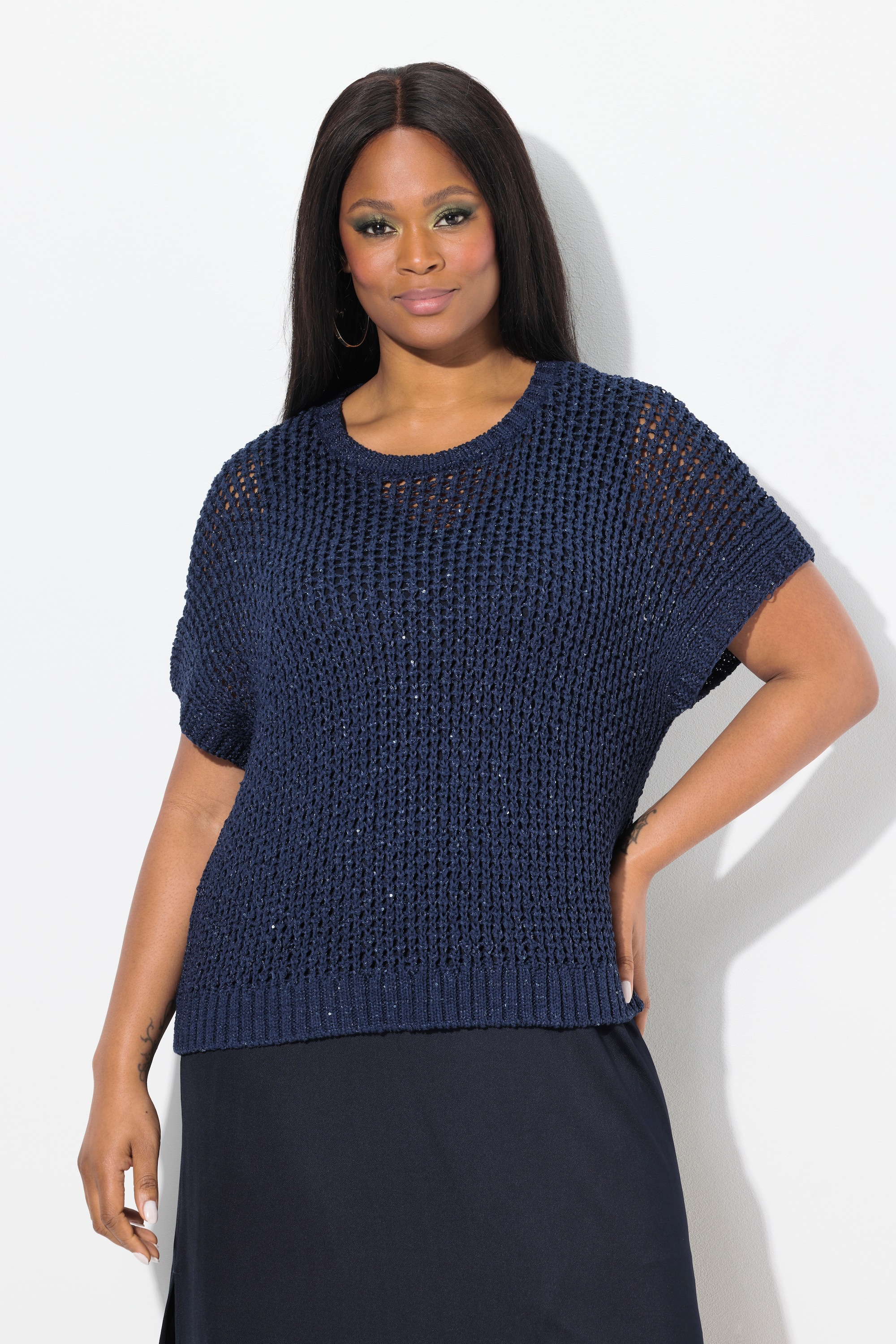 Pull à paillettes. Col rond et, ULLA POPKEN