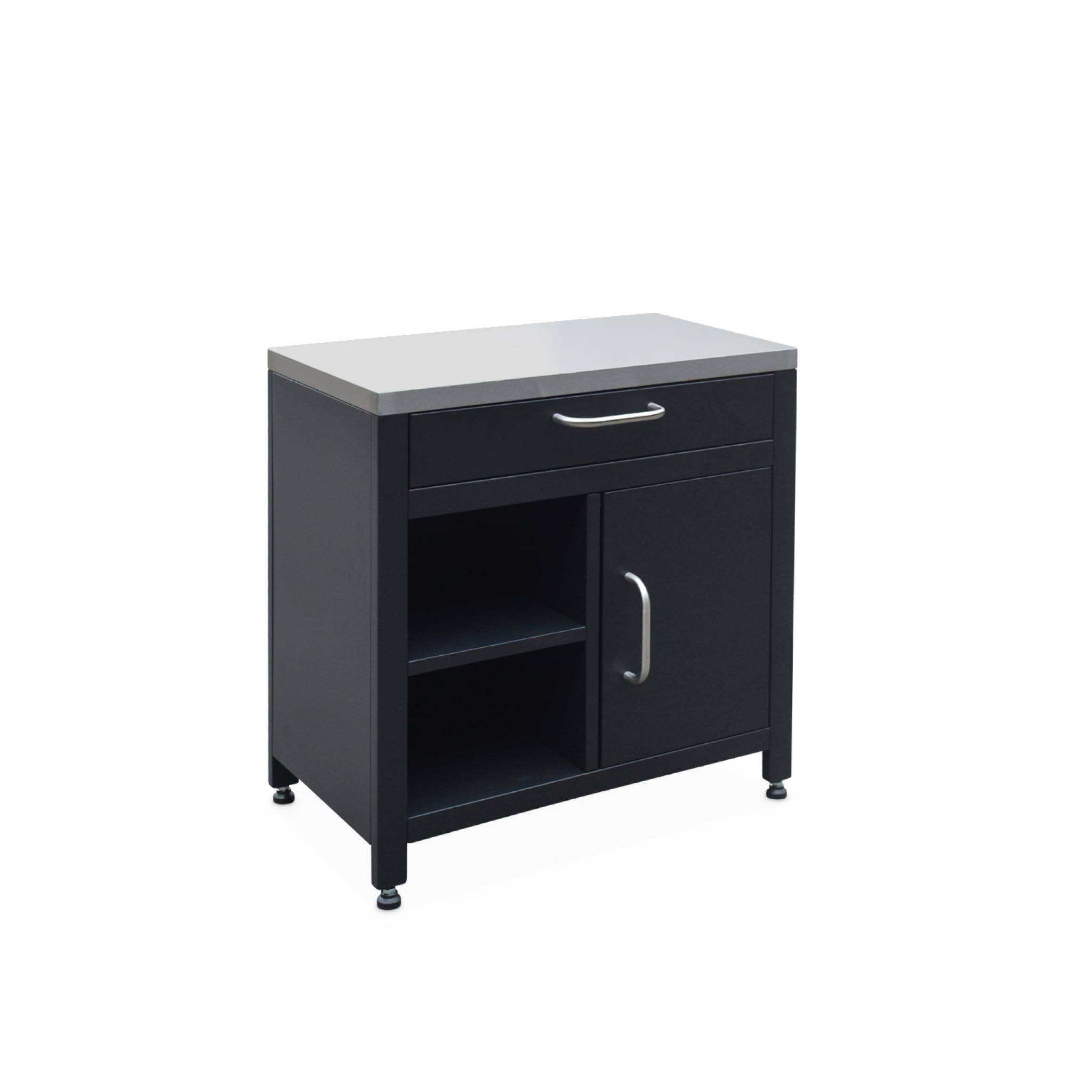 Module de cuisine extérieure acier 1 tiroir 1 porte L80cm GRIMAUD, SWEEEK