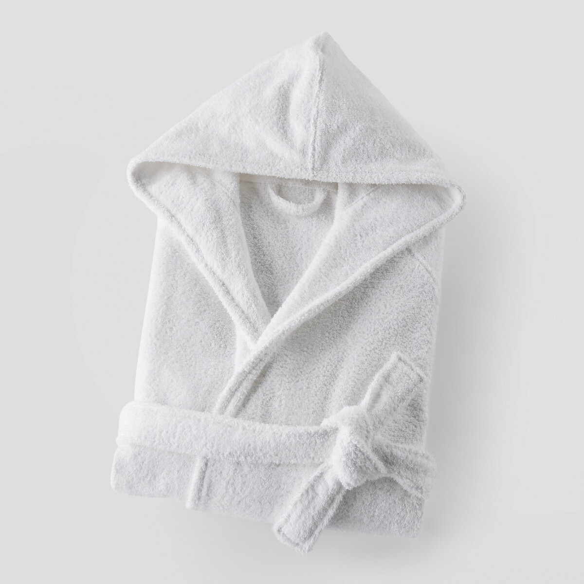Product photograph of Adult Hooded Bathrobe In Organic Cotton 450g M from La Redoute UK