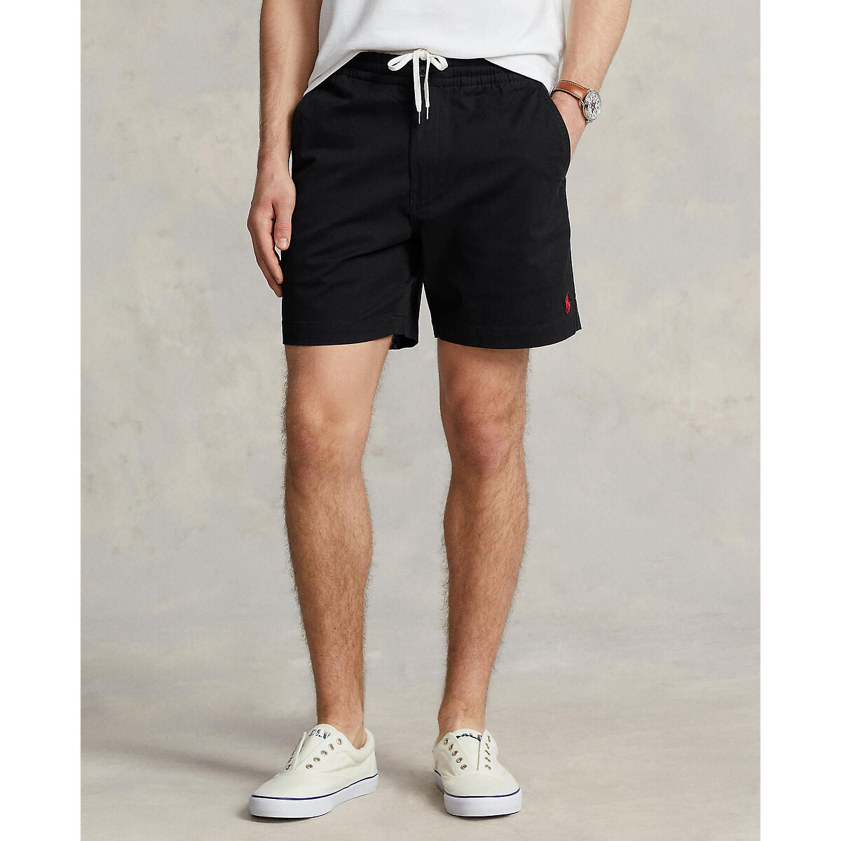 Prepster stretch cotton shorts black Polo Ralph Lauren La Redoute