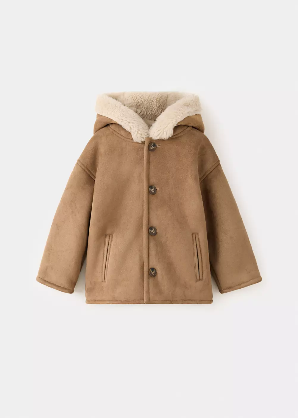 Manteau suédine en imitation mouton, MANGO BABY