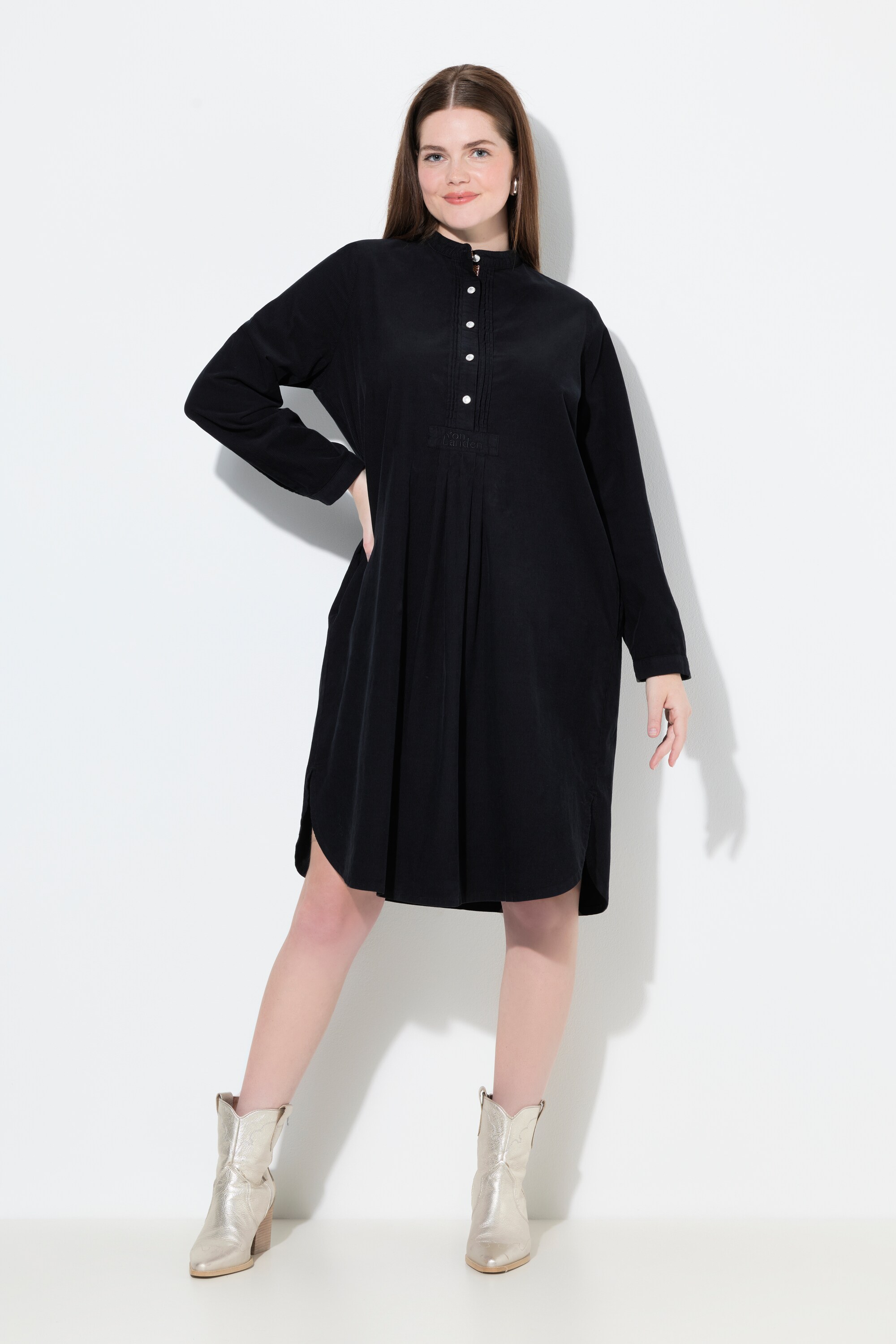 Robe en velours côtelé, passepoils, ULLA POPKEN