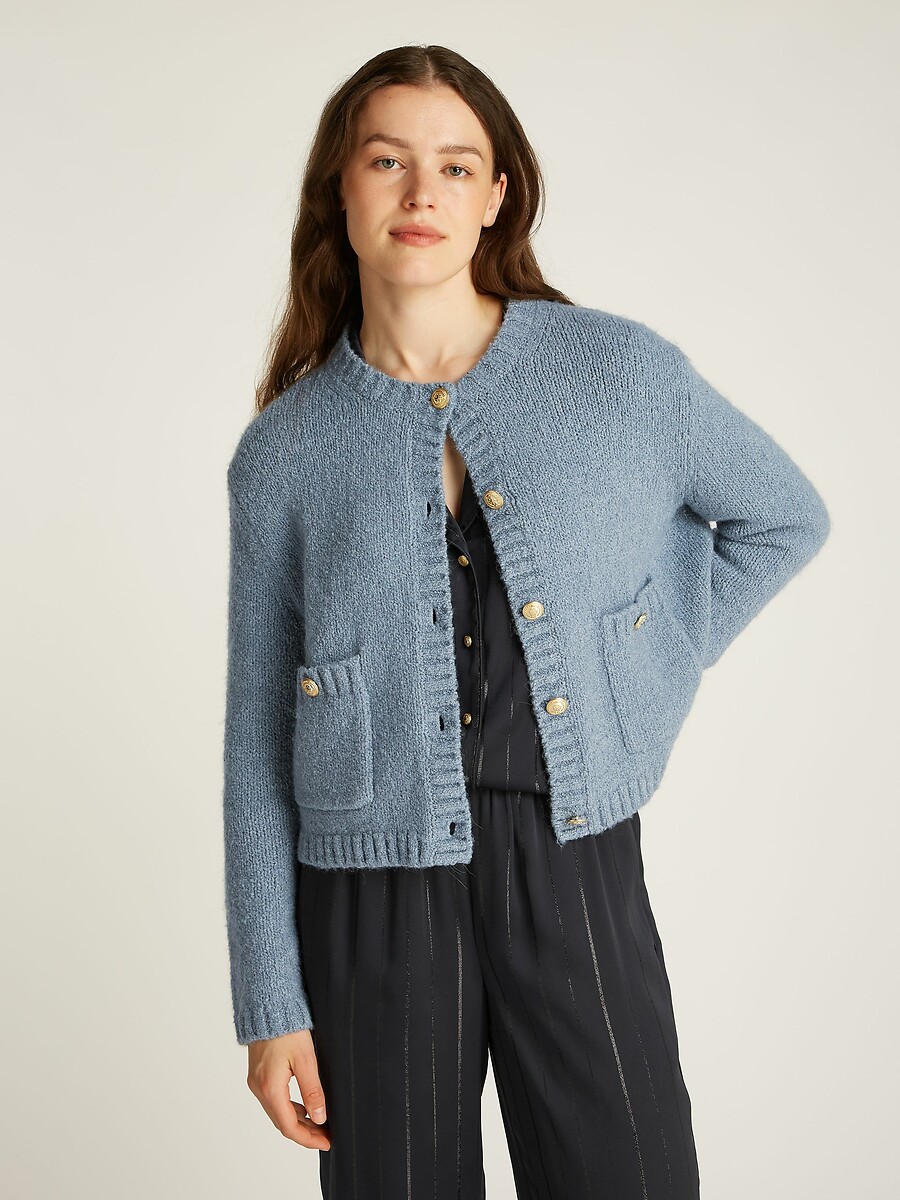 Cardigan col rond, TOMMY HILFIGER