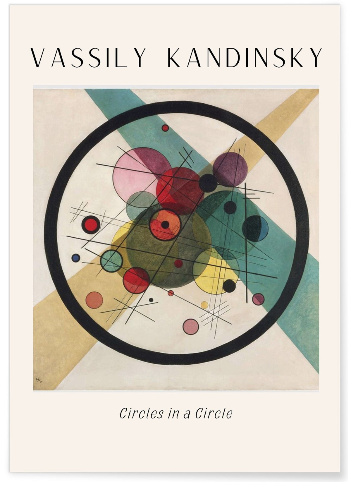 Affiche Vassily Kandinsky Circles in a Circle, L'AFFICHERIE