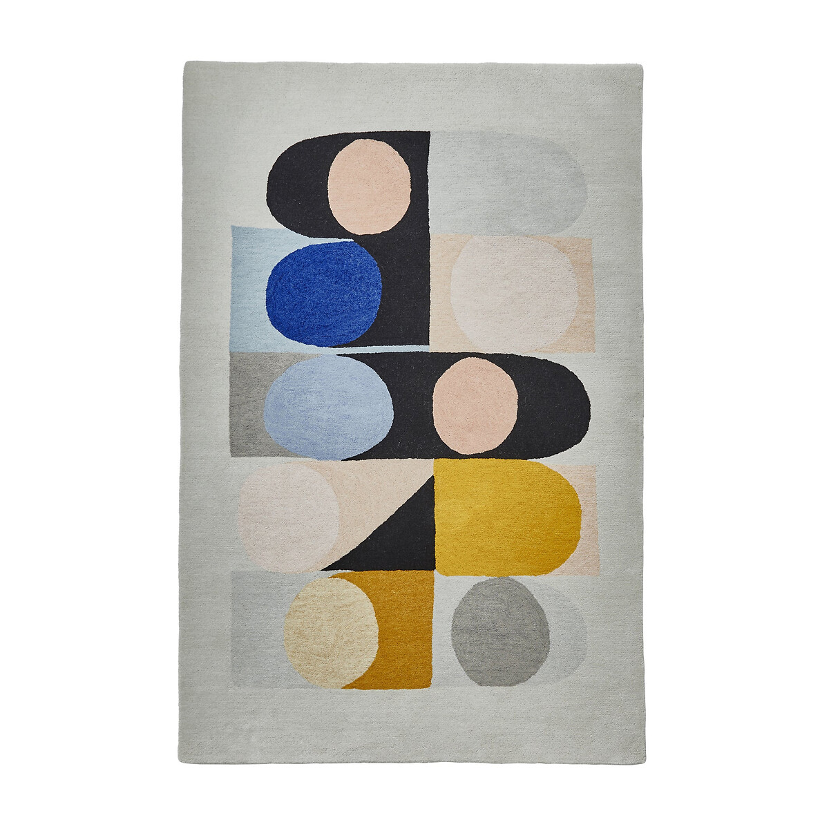 Inaluxe Jazz Flute Colour Block Geometric Patterned Rug in 100% Wool, SO'HOME