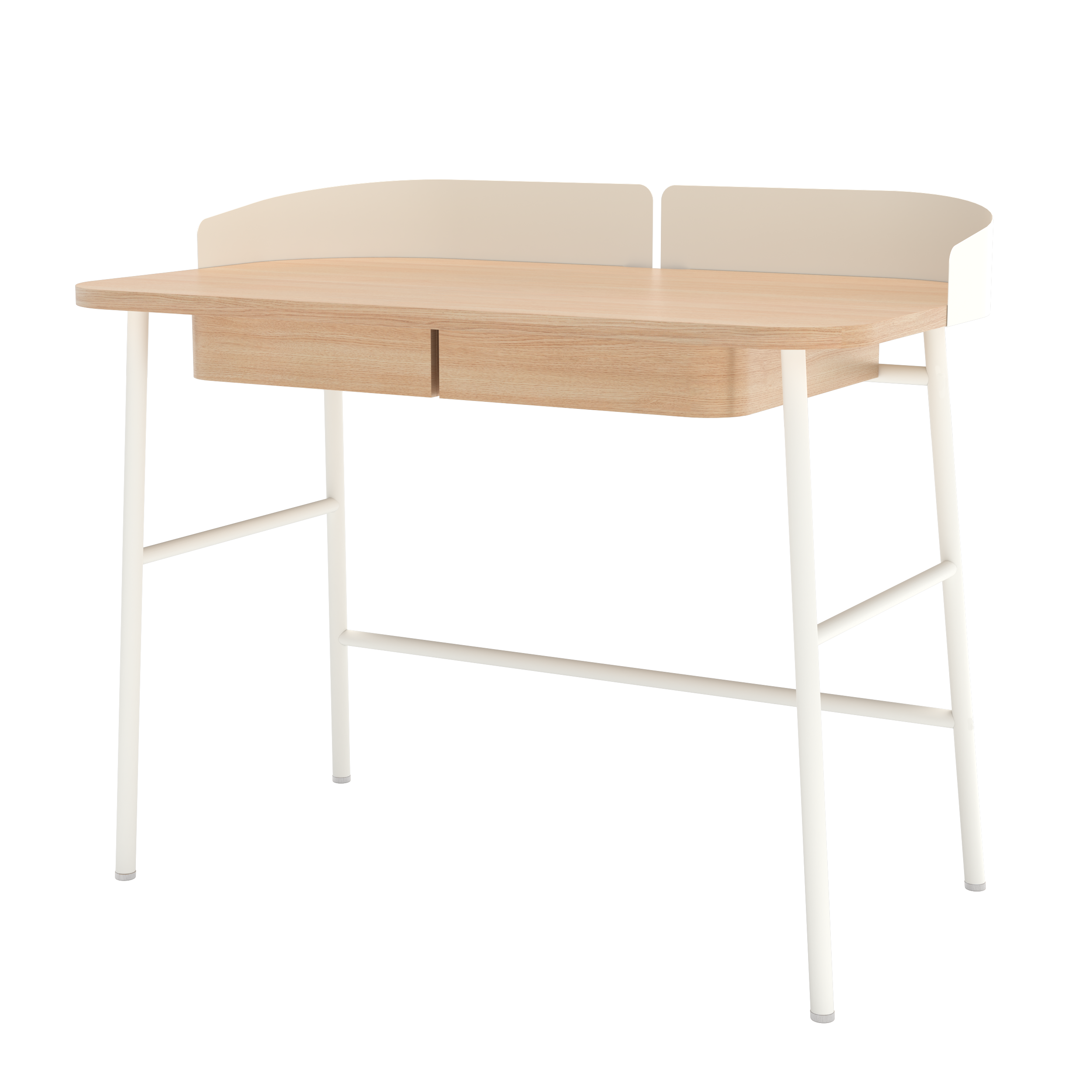 Bureau en chêne et métal coloré, VICTOR, HARTO