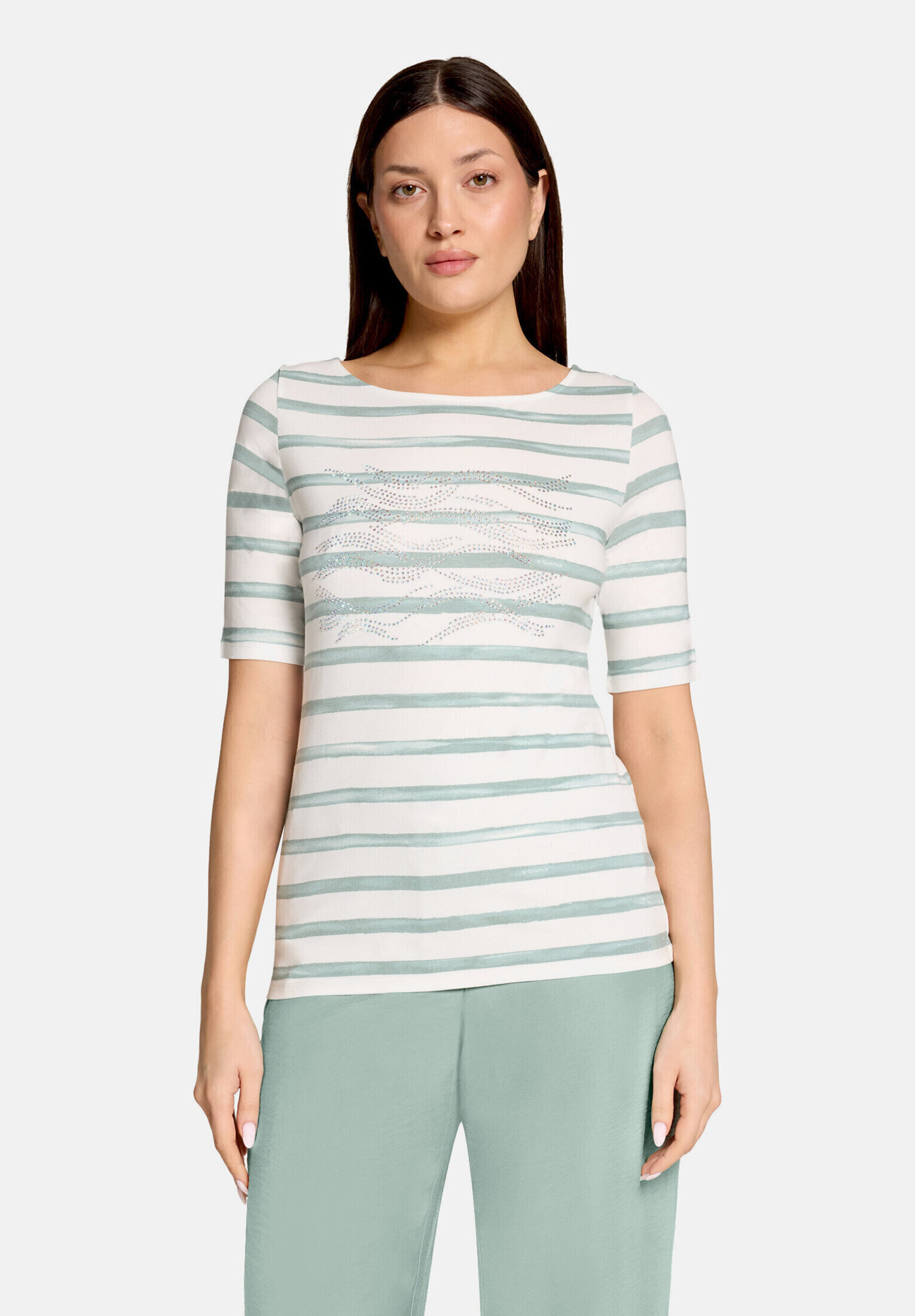 T-shirt à rainures à encolure bateau, BETTY BARCLAY