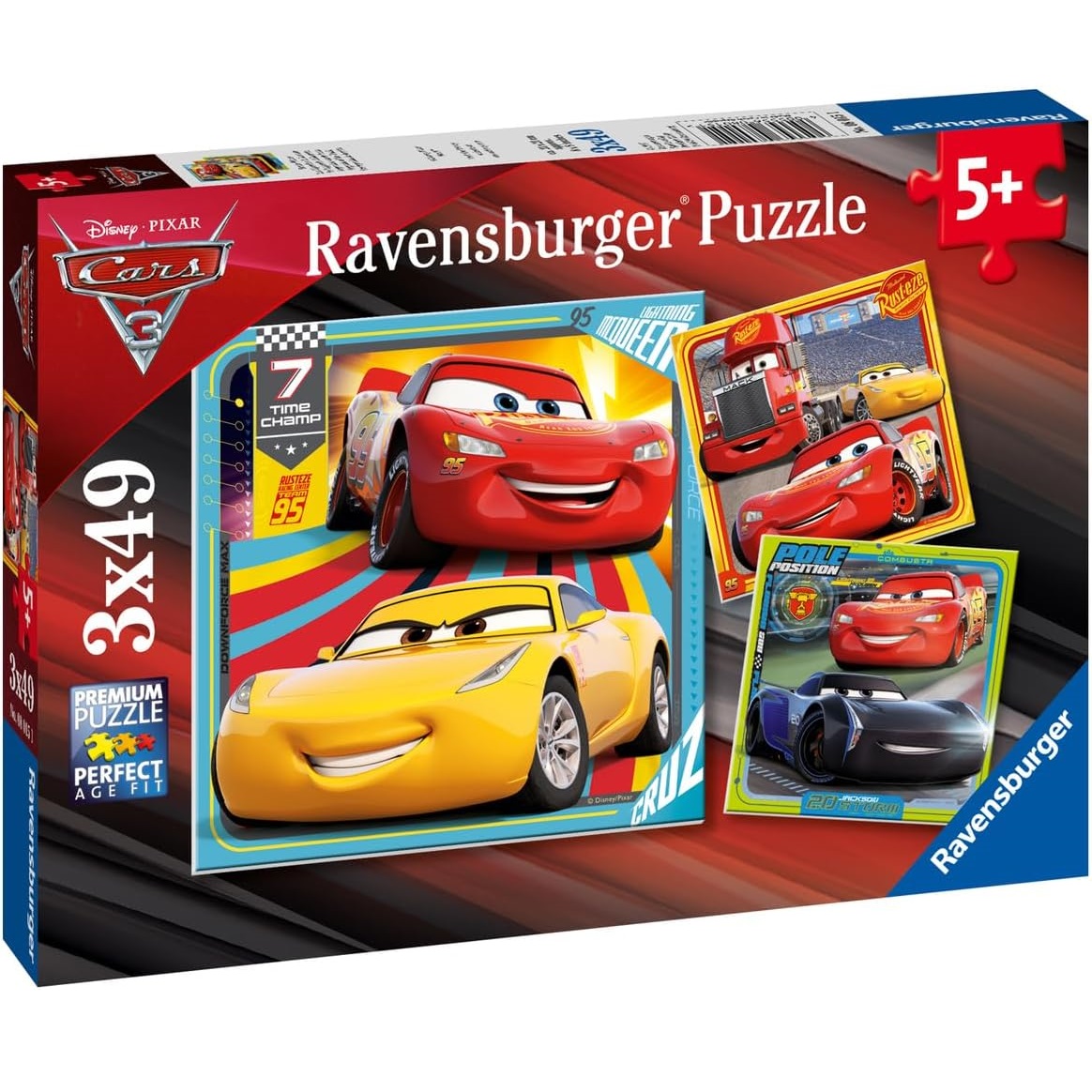 Puzzle Cars Les légendes de la route 3x49 pcs, RAVENSBURGER