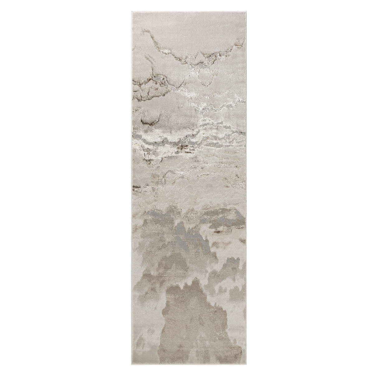 Distressed Linear Metallic Runner Rug, SO'HOME