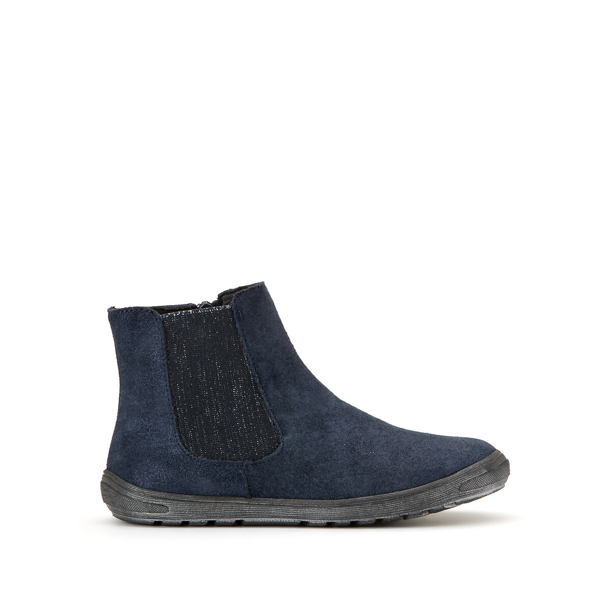 Kids suede ankle boots with zip fastening, navy blue, La Redoute ...