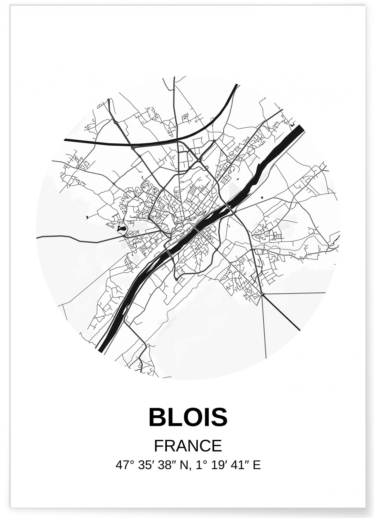 Affiche Carte Blois, L'AFFICHERIE