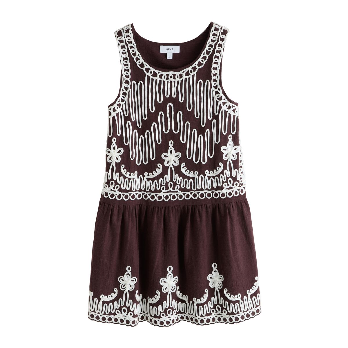 Robe courte avec broderies en ruban, NEXT