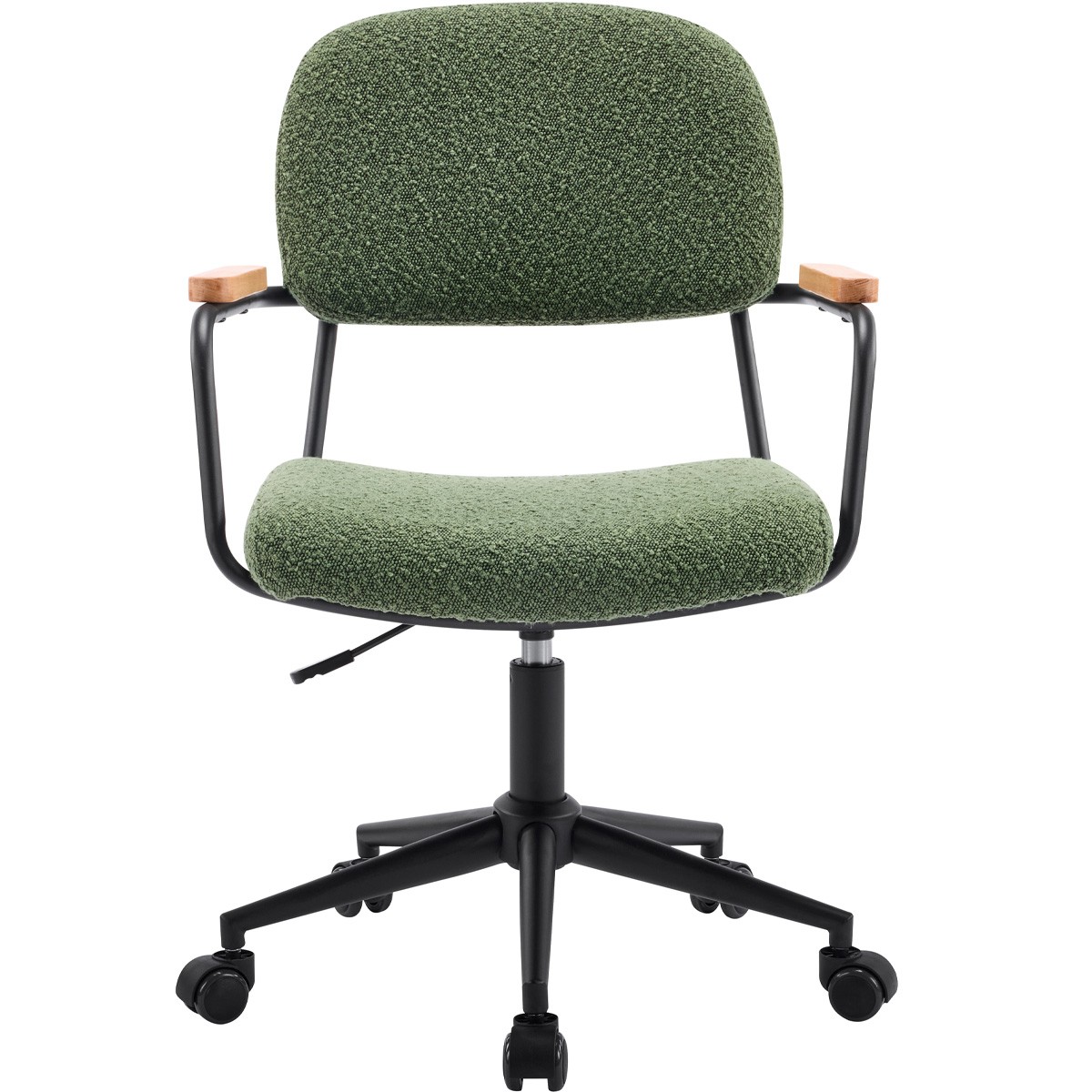 Fauteuil de bureau pivotant et réglable en hauteur en tissu bouclé - GIANNI, HOMIFAB