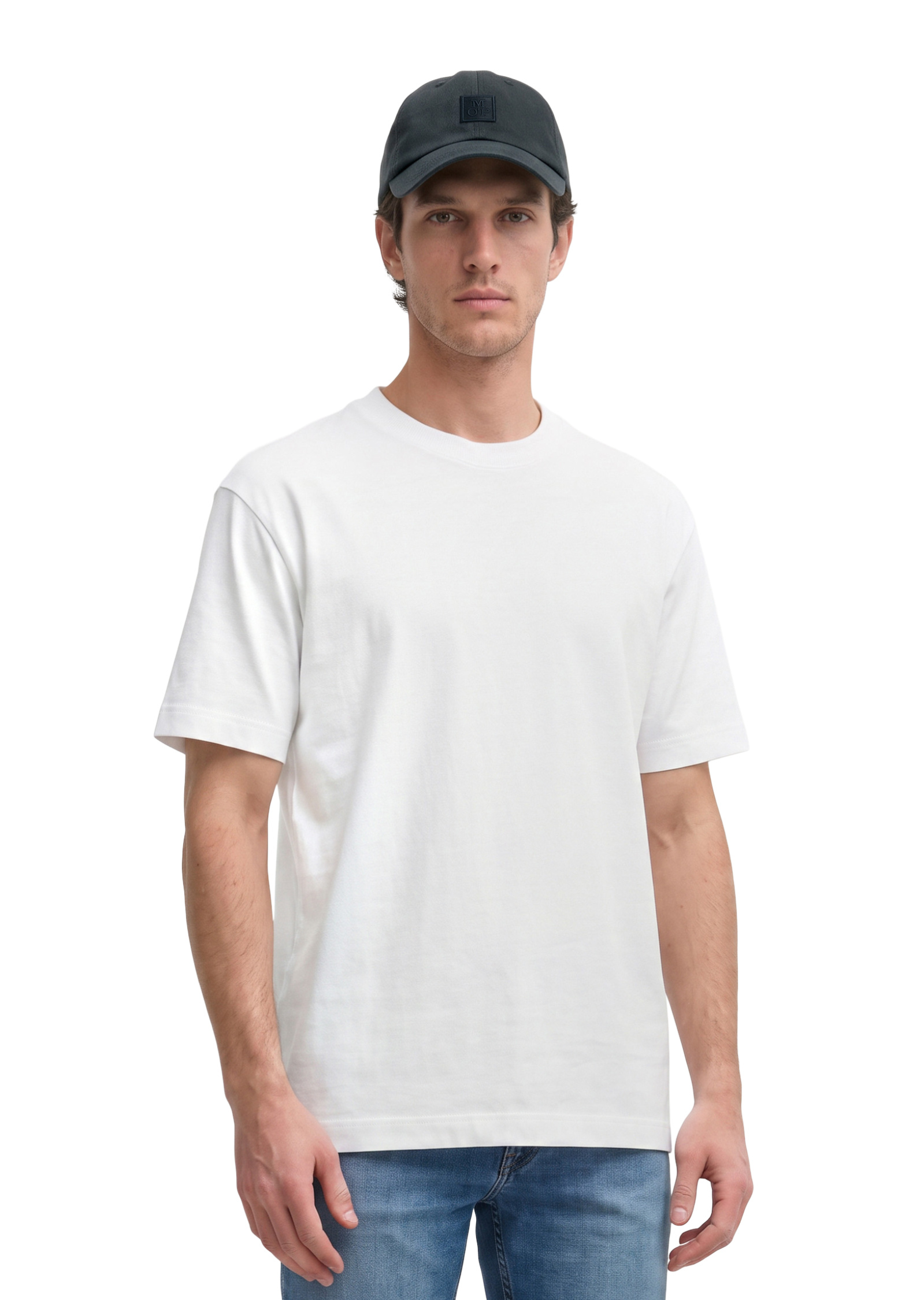 T-shirt relaxed en jersey de coton bio épais, MARC O'POLO