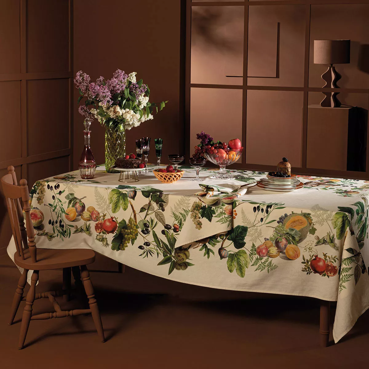 Serviette lin & coton lavé ABONDANCE D'AUTOMNE, GARNIER THIEBAUT