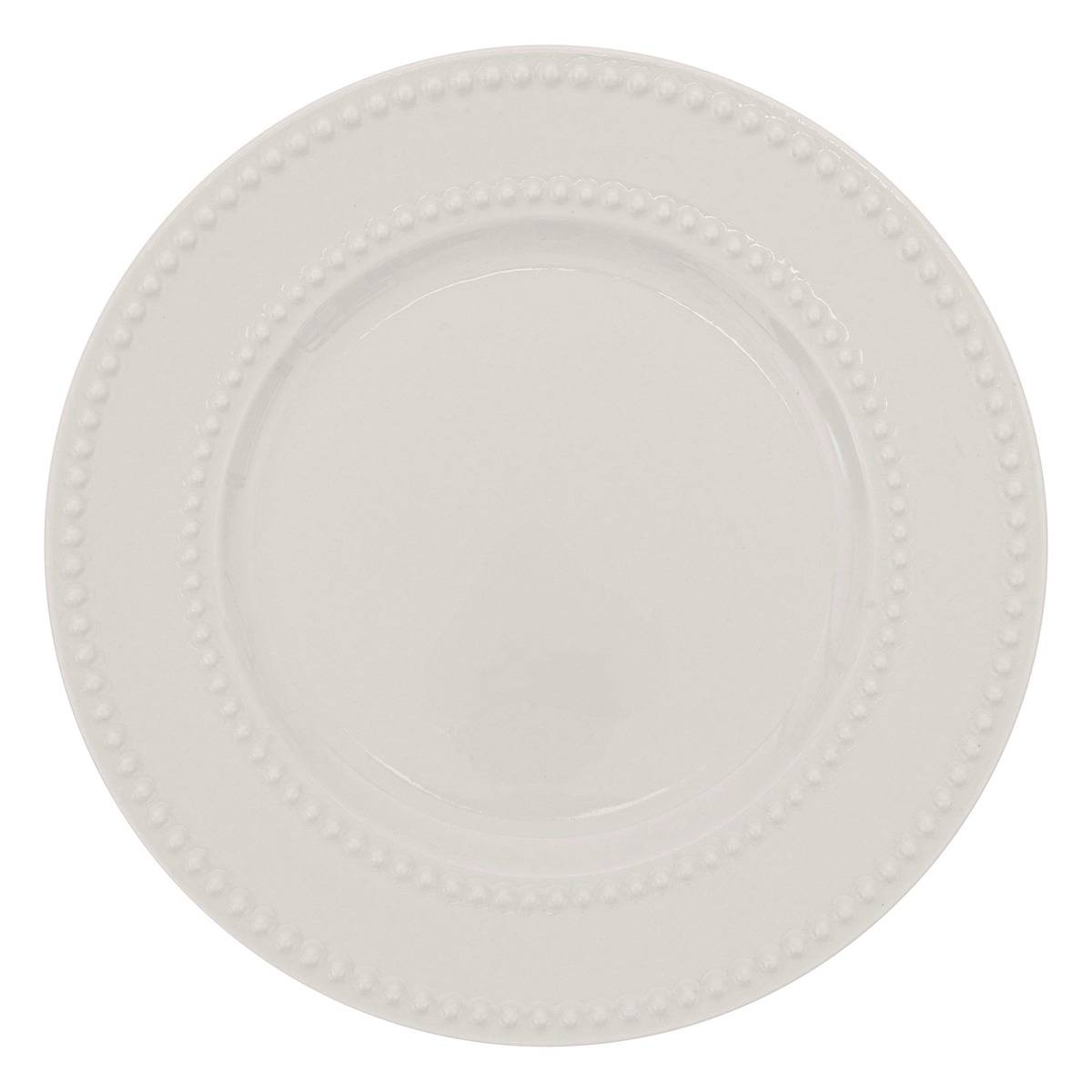 Lot de 6 assiettes en porcelaine PERLE, SECRET DE GOURMET
