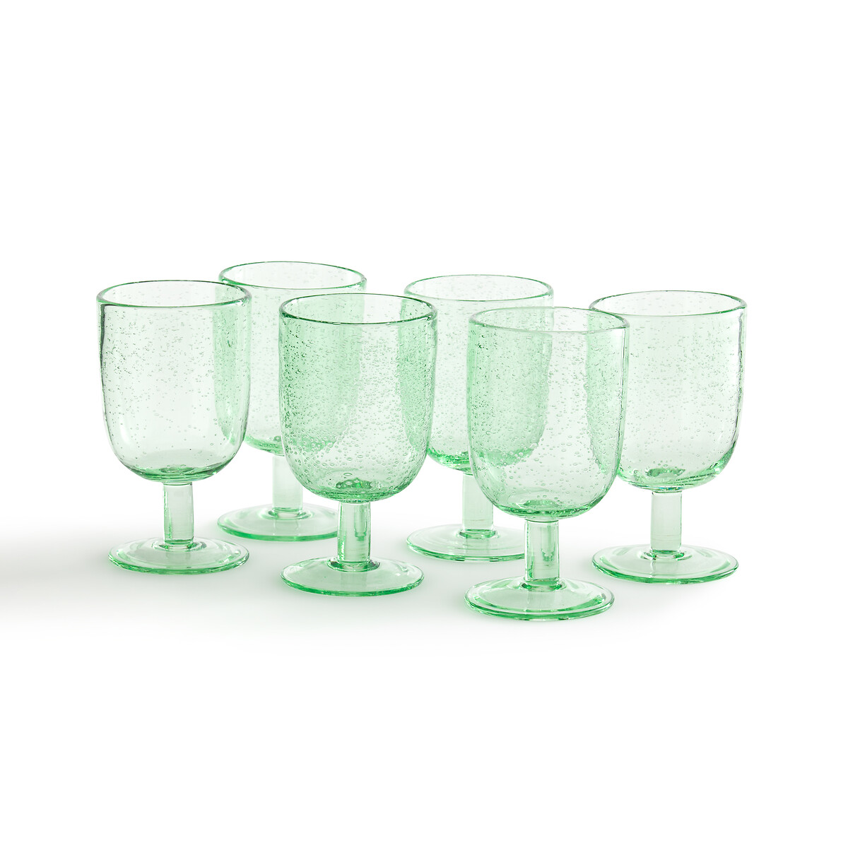 Set 6 Calici Da Vino In Vetro Con Gambo Alto 30 Cl - Gerezani, Ideali Per Degustazione E Liquori