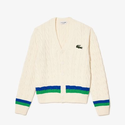 Embroidered Logo Buttoned Cardigan LACOSTE