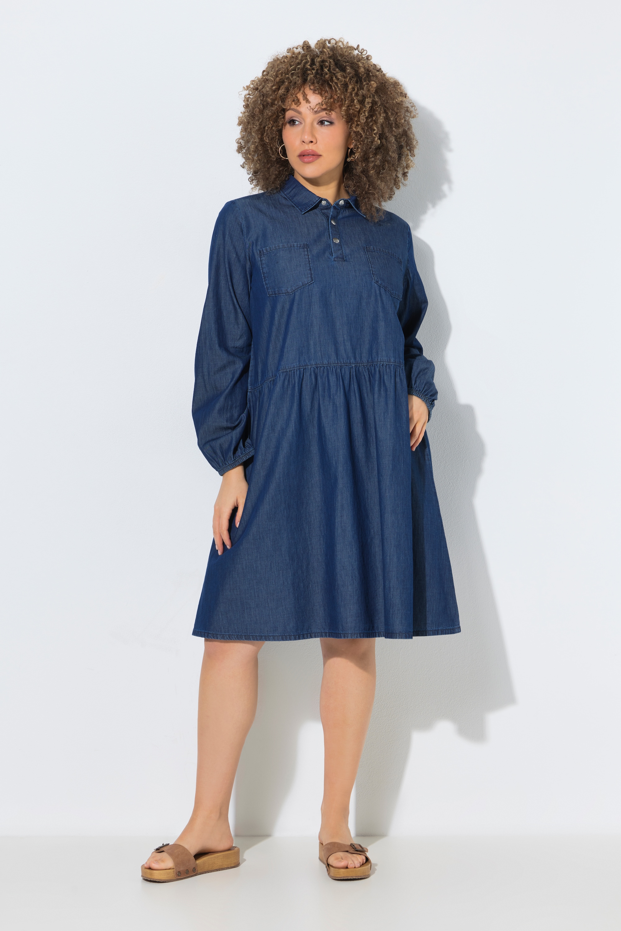 Robe en jean coupe évasée, ULLA POPKEN