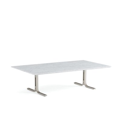 Table basse rectangulaire marbre et métal, Belno AM.PM
