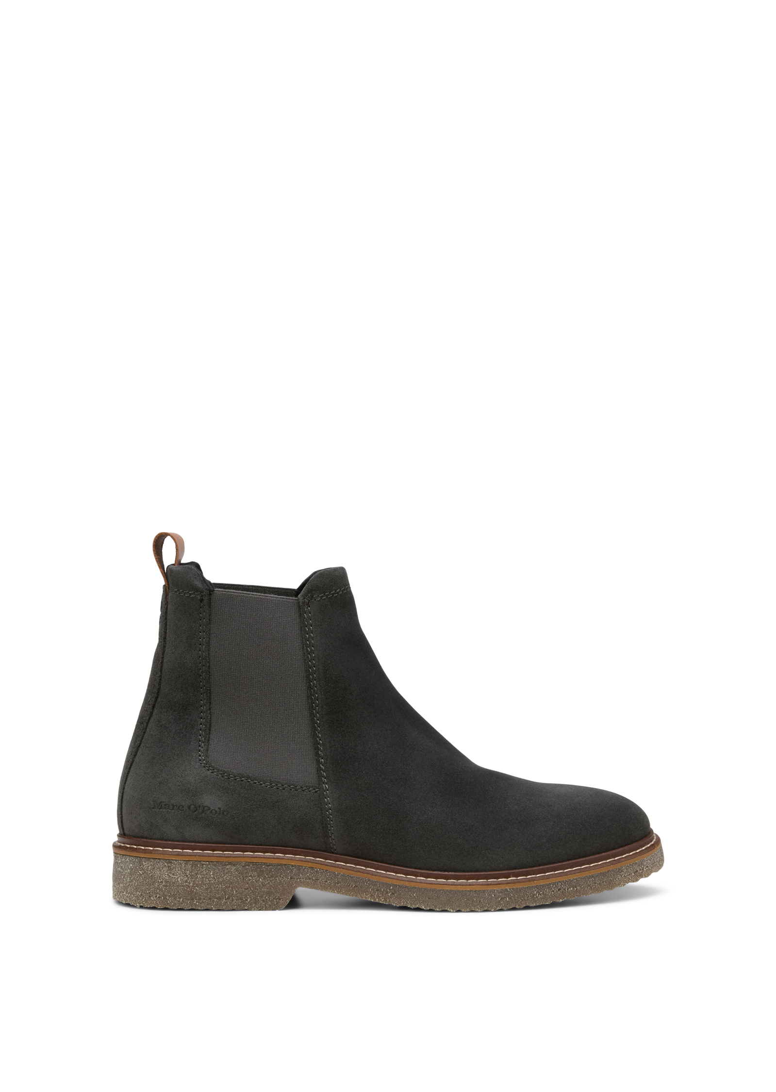 Chelsea boot modèle Linus en cuir de vachette velours doux, MARC O'POLO