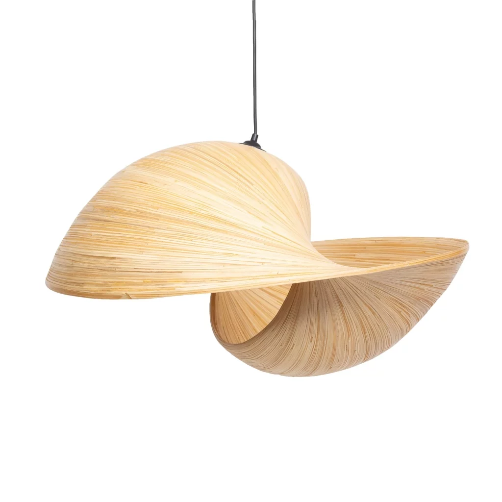 Suspension en bambou forme coquillage EKO, HYDILE