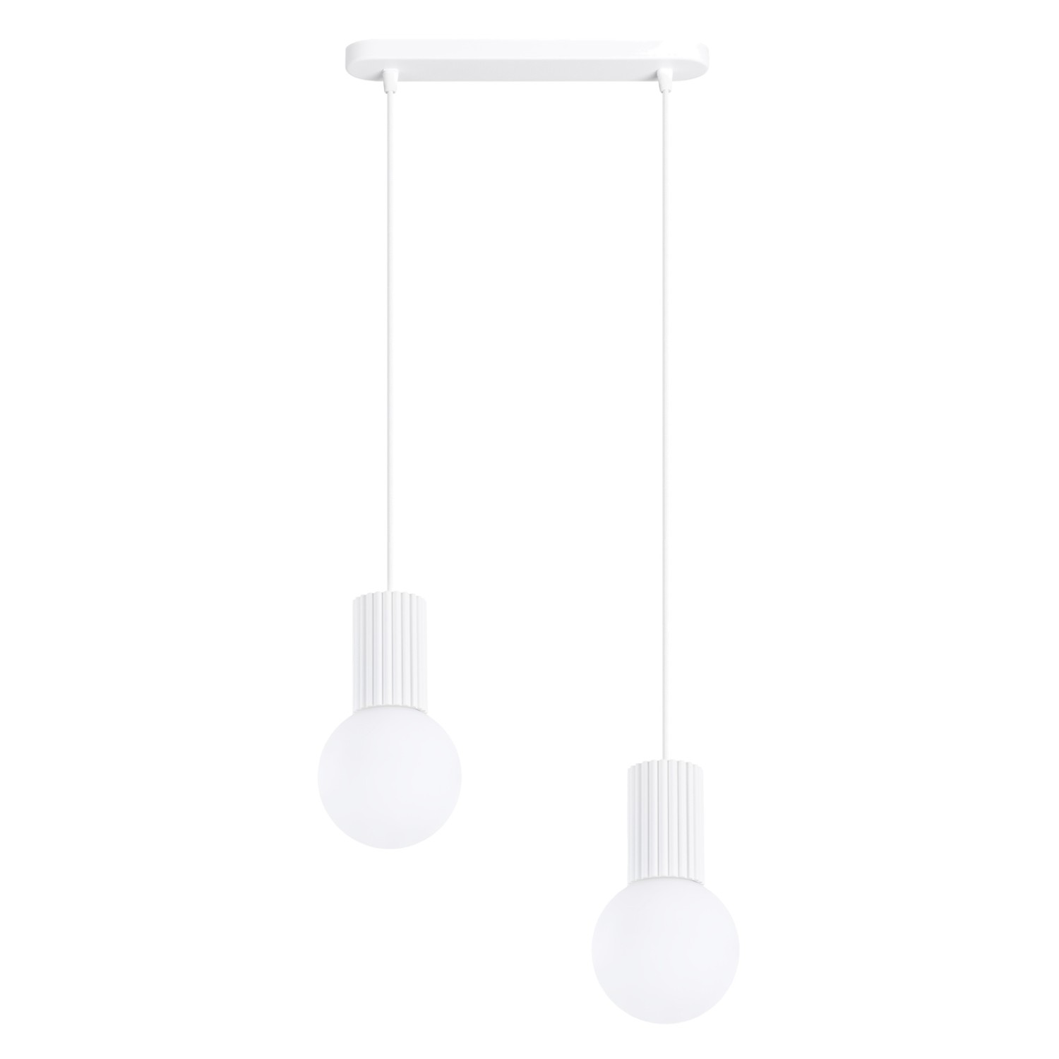 Suspension Aluminium Blanc G9 2 Halo, EDEN