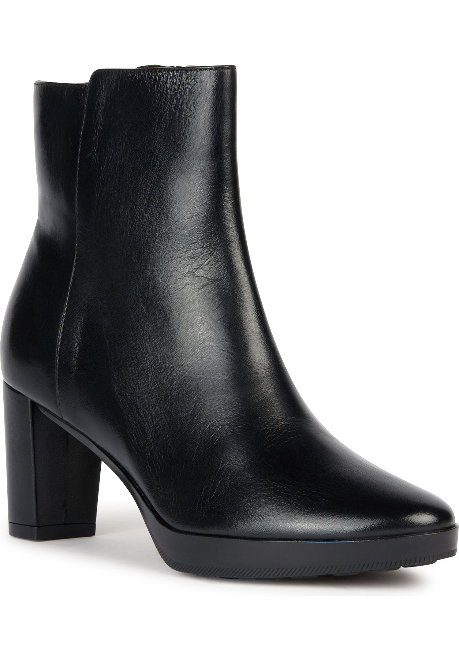 Bottines cuir zippées à talon Walk Pleasure, GEOX