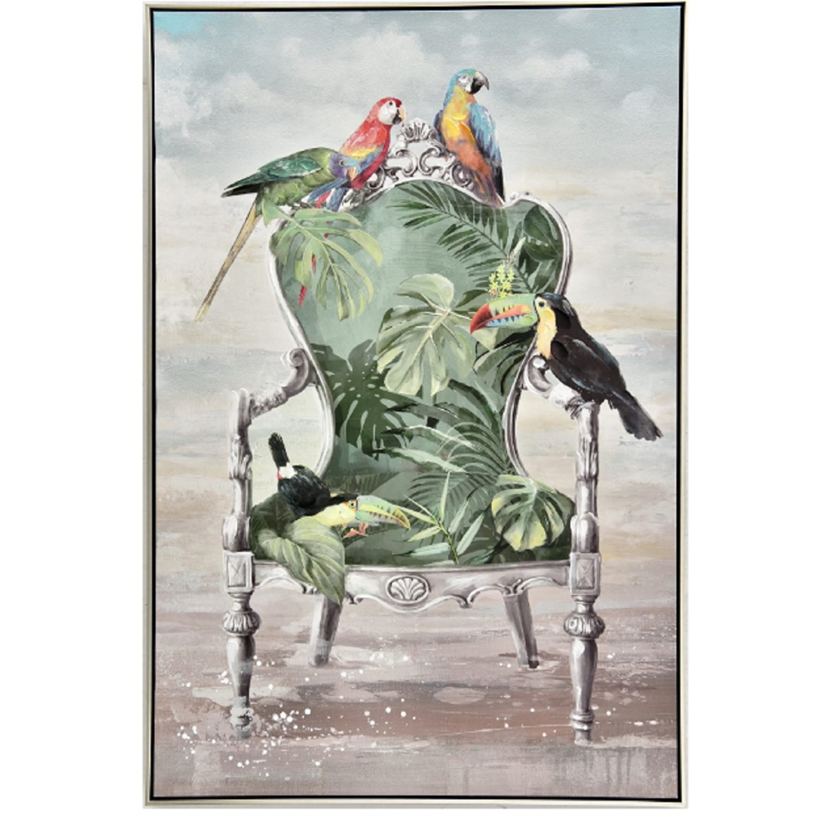 Impression Sur Toile Cadre Argent Ara, NOVATREND