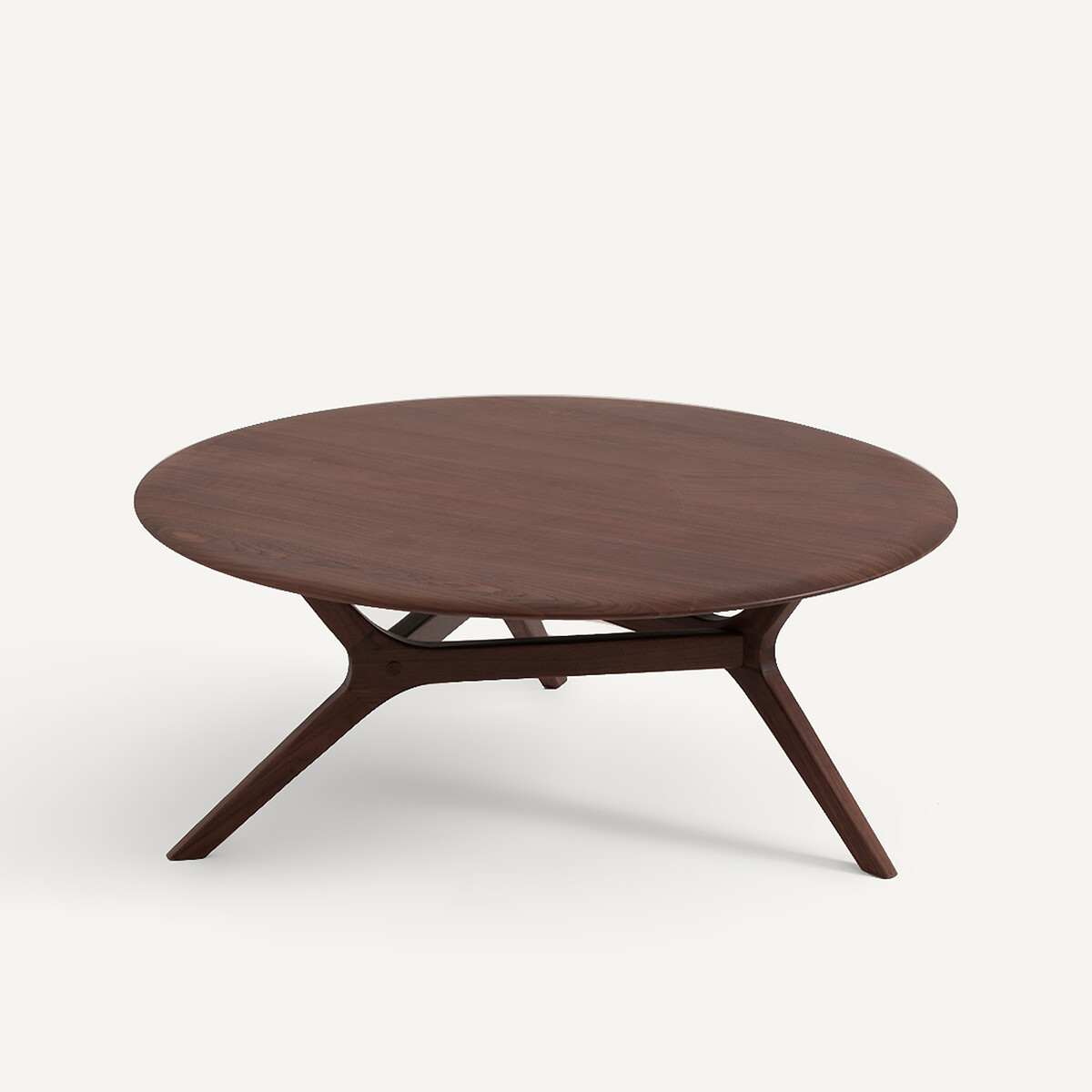 Maricielo Solid Walnut 90cm Diameter Coffee Table, AM.PM