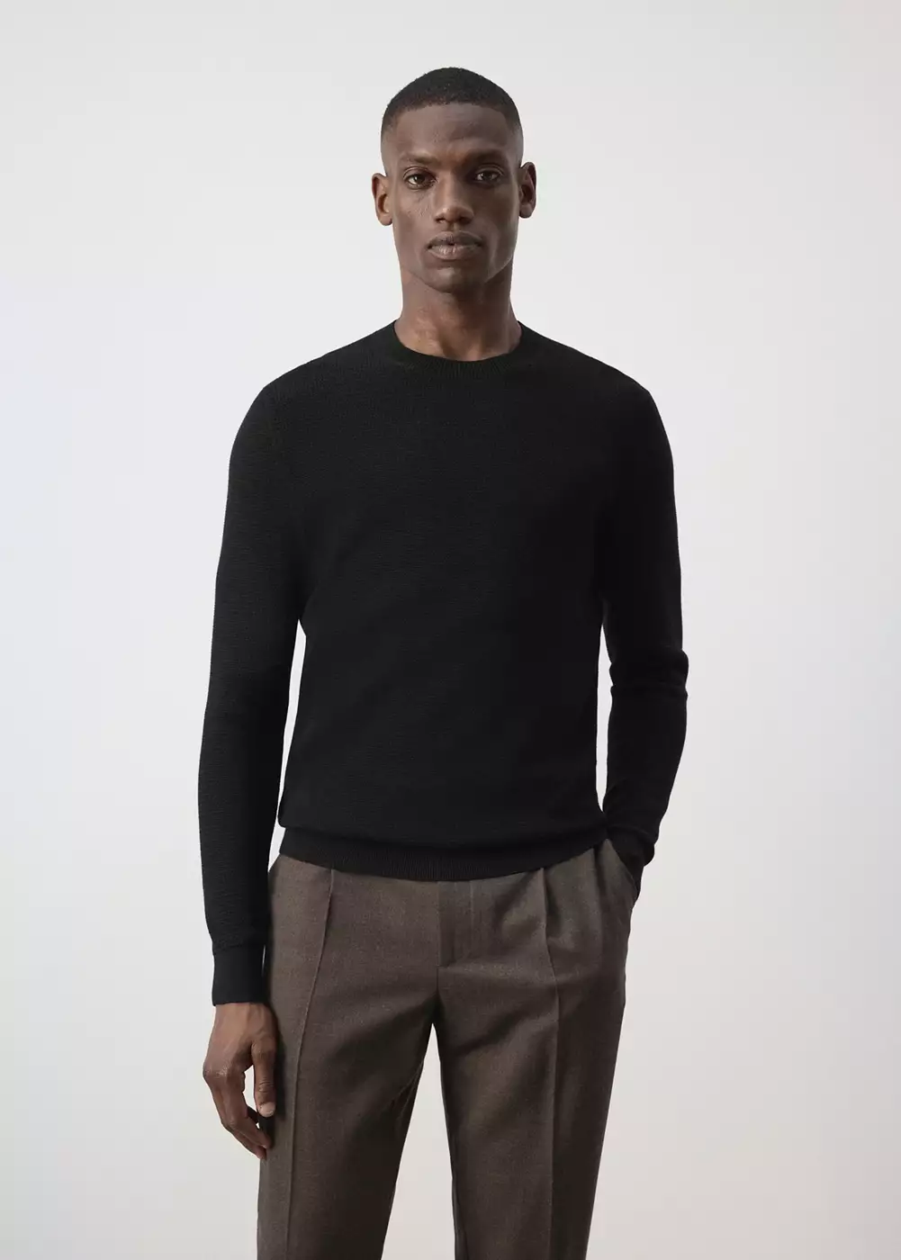 Pull-over maille fine coton, MANGO MAN