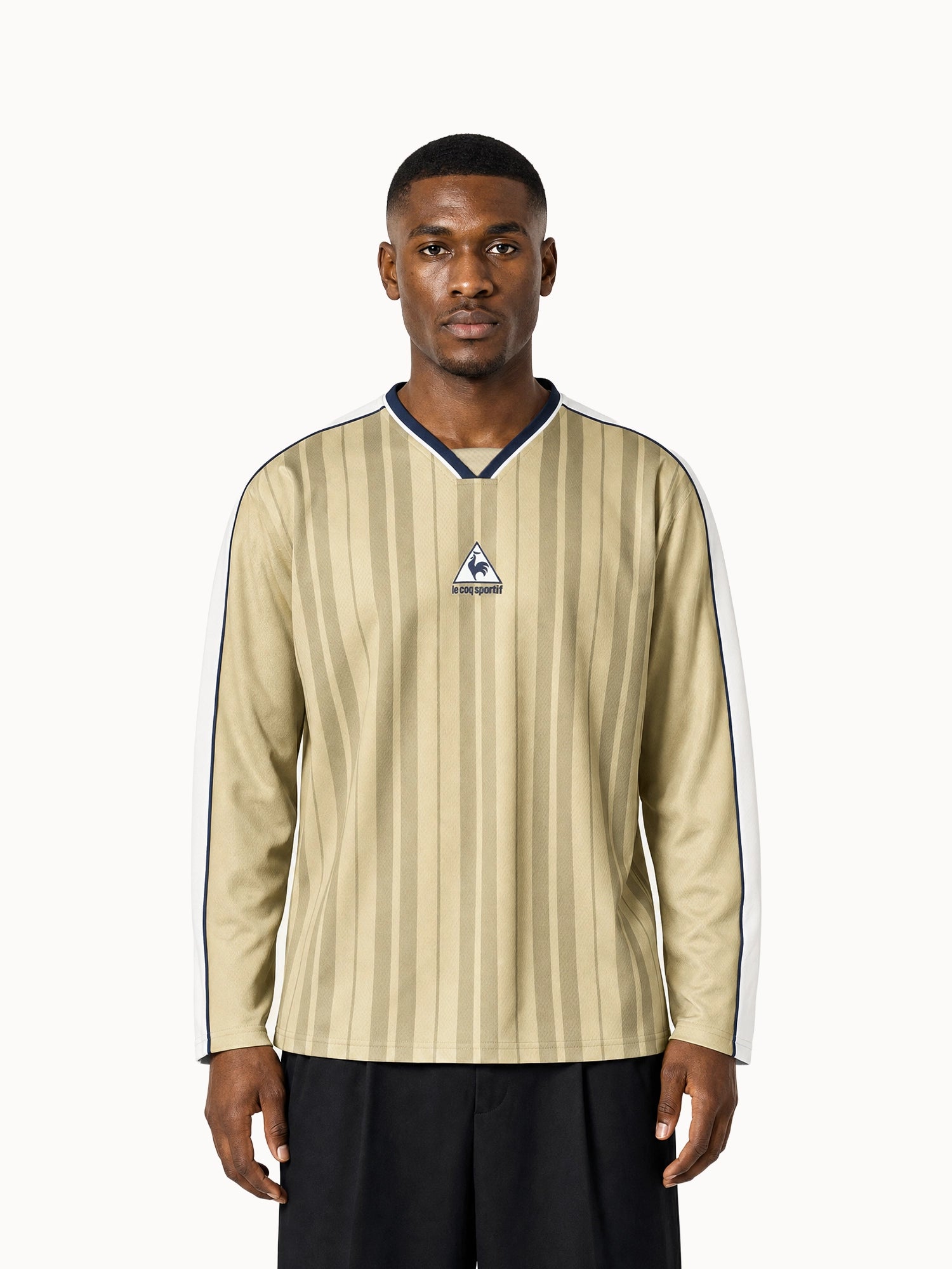 Maillot relax en double face avec bandes ton sur ton JERSEY, LE COQ SPORTIF