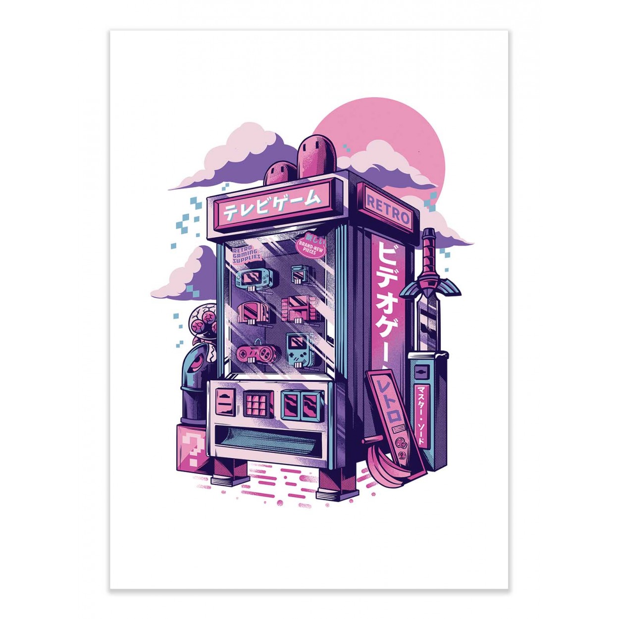 Affiche d'art - Retro Machine - Ilustrata, WALL EDITIONS