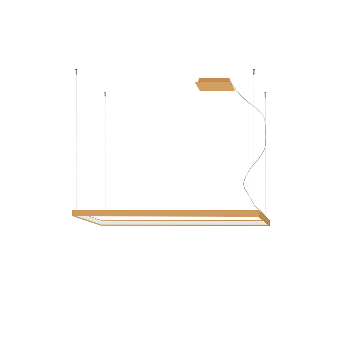 Lustre Aluminium Doré LED 1 Tuula, EDEN