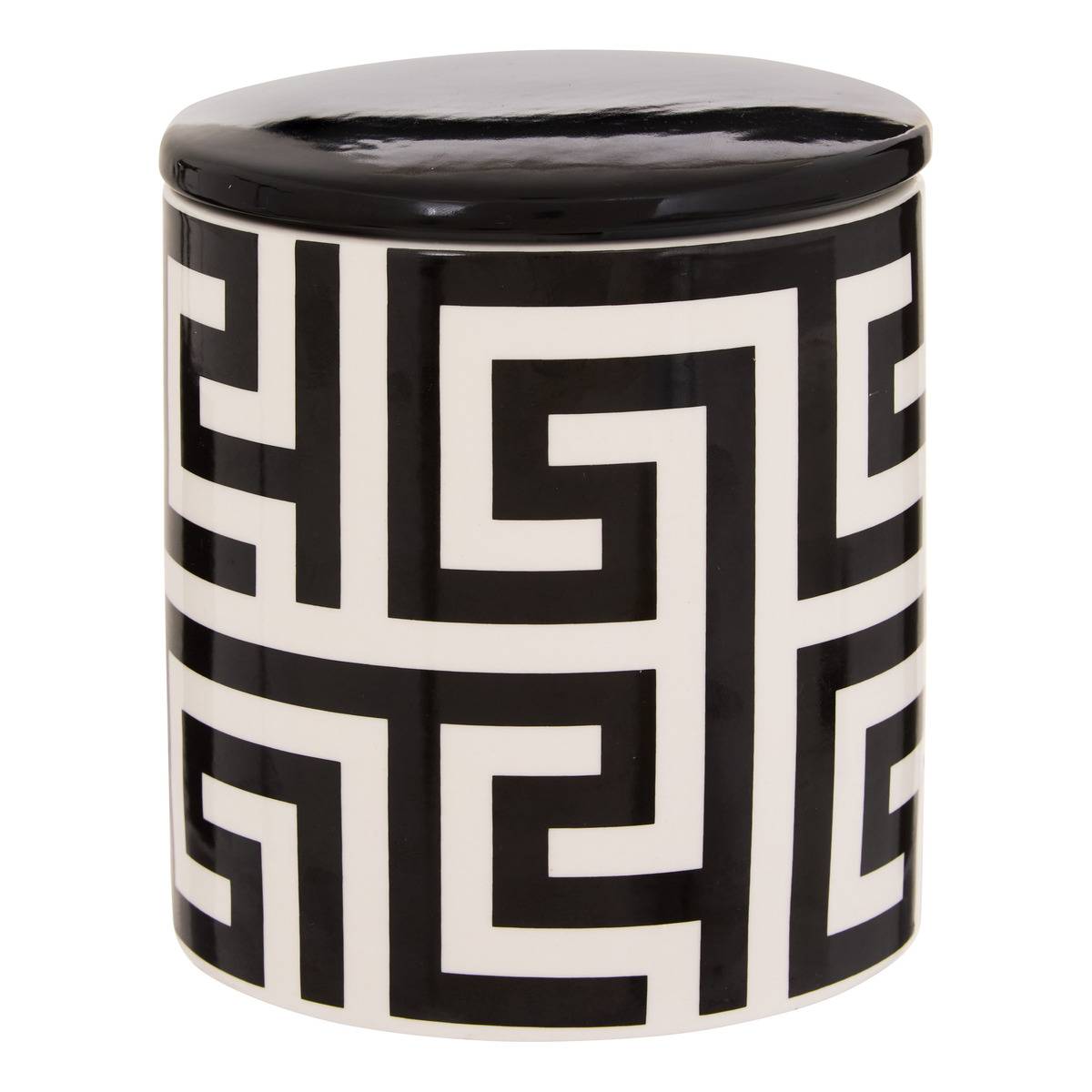 Bougie parfumée 3 mèches pot en grès motif graphique RESO, ATMOSPHERA
