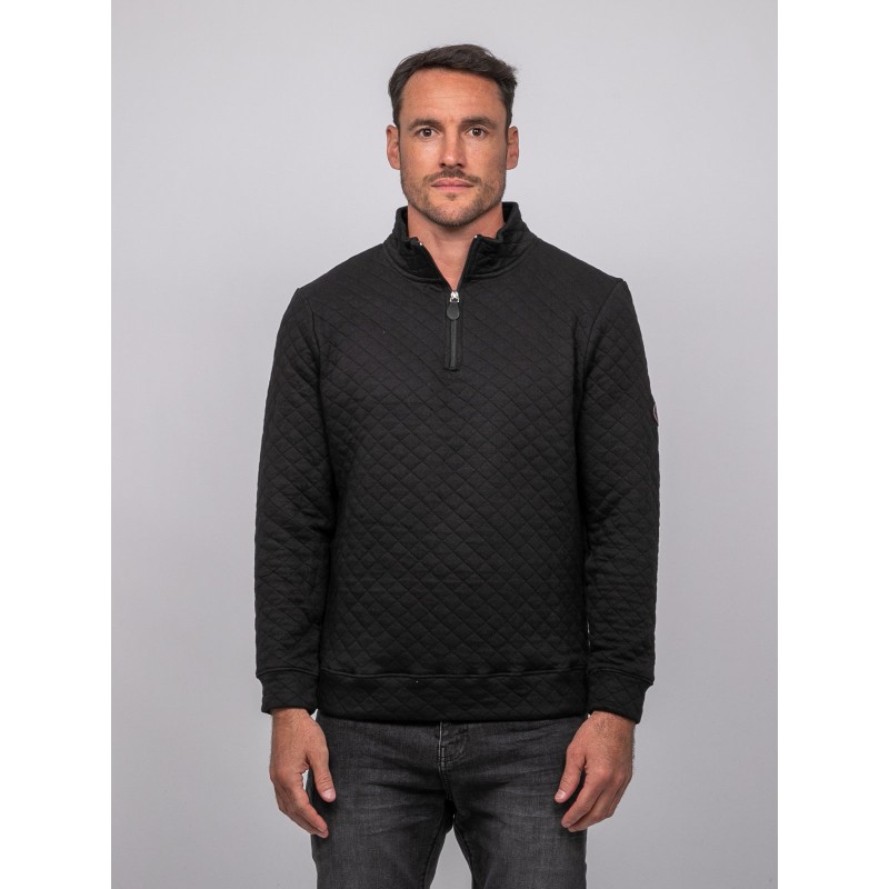 Sweat Matelassé Col Montant Zippé Woribou, RITCHIE