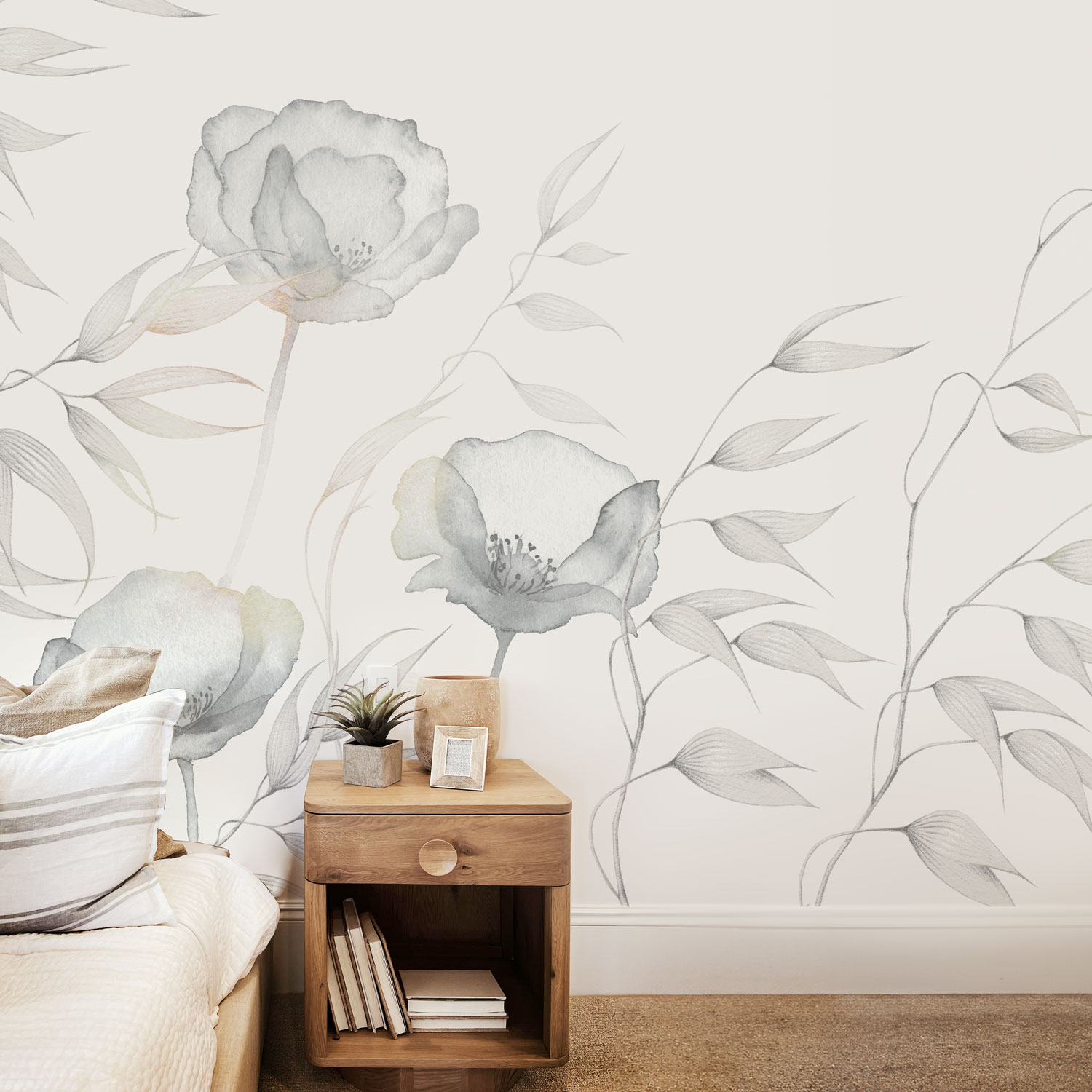 Papier peint panoramique Souffle de légèreté, Beige 525 x 250cm, ACTE DECO