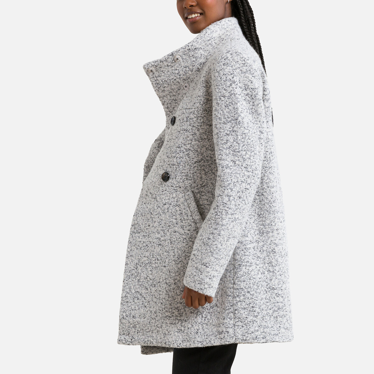 Image of Mid-Length Buttoned Coat, Mid-Season