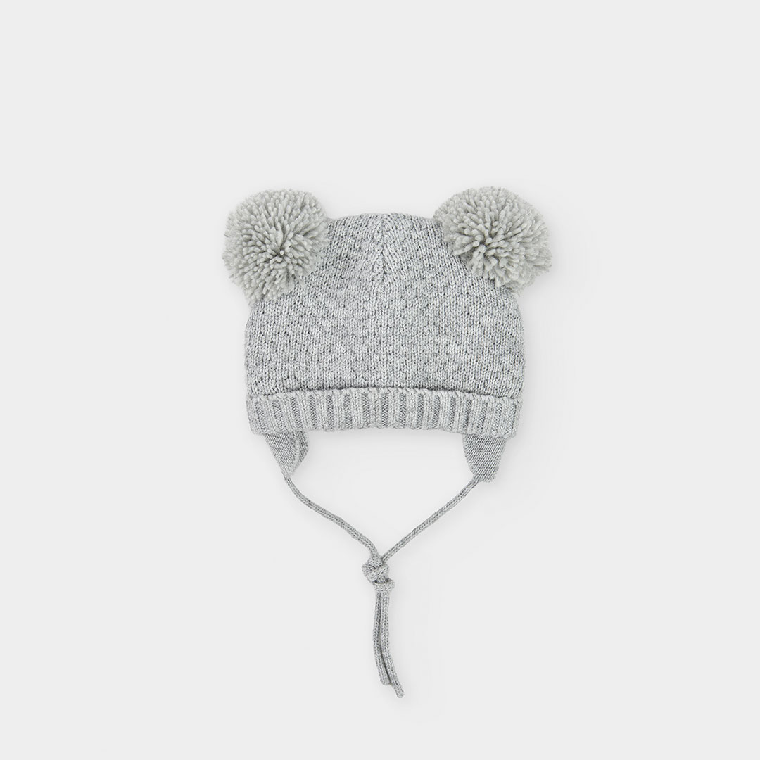 Bonnet bébé avec pompons, BOBOLI