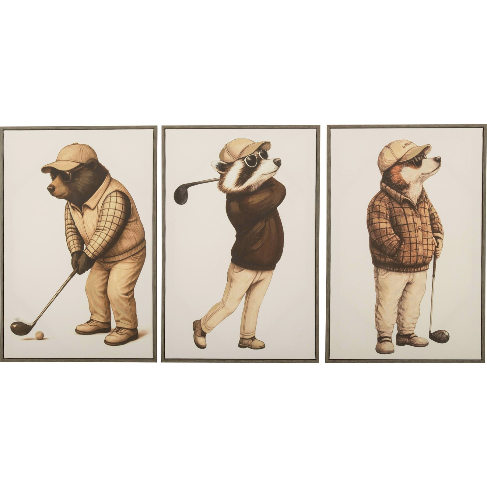 Triptyque mural animaux en bois, RECOLLECTION