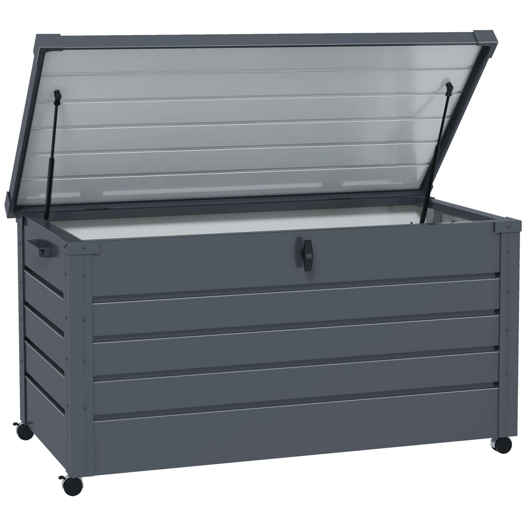 Coffre de rangement d'extérieur Acier, OUTSUNNY