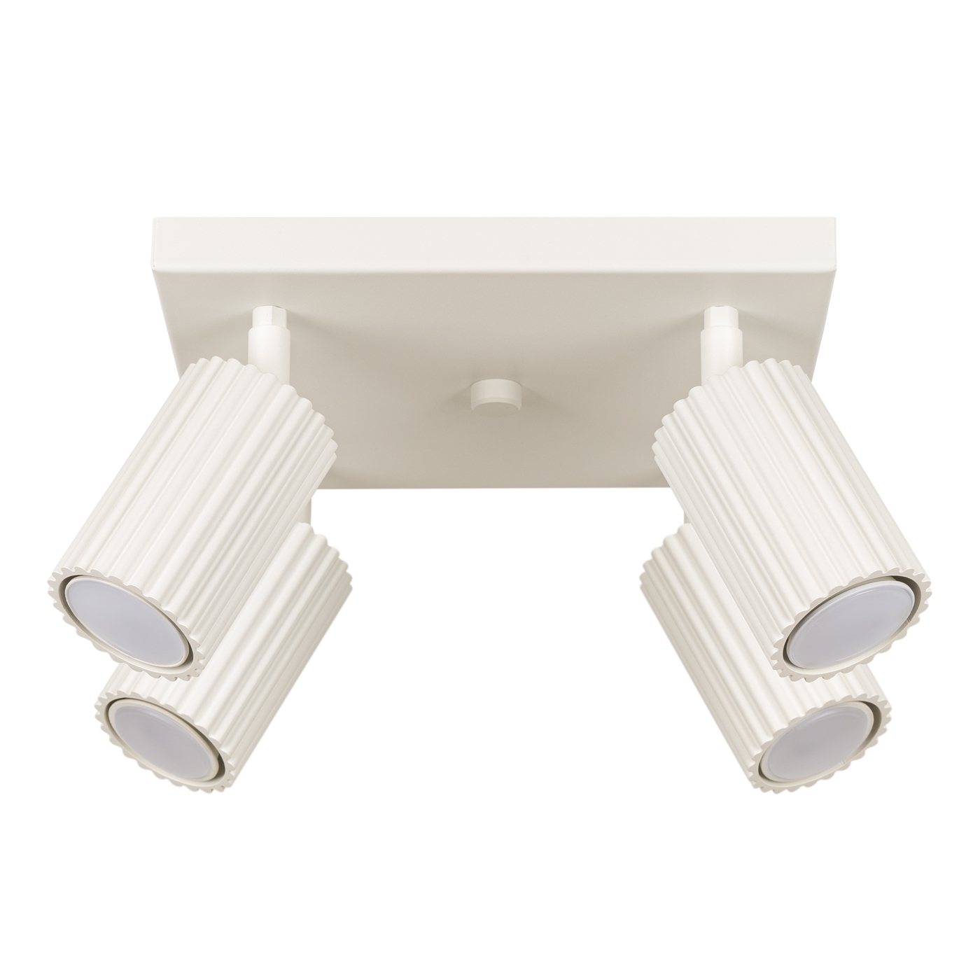 Plafonnier Aluminium Beige GU10 4 Karbon, EDEN
